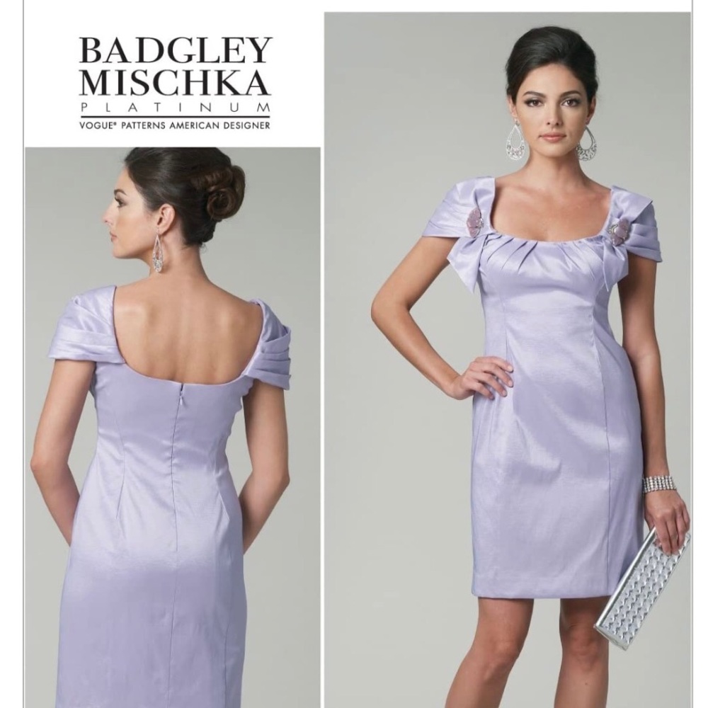 Vogue V1230 Badgley Mischka Sewing Pattern Cocktail Dress Size 8-10-12-14